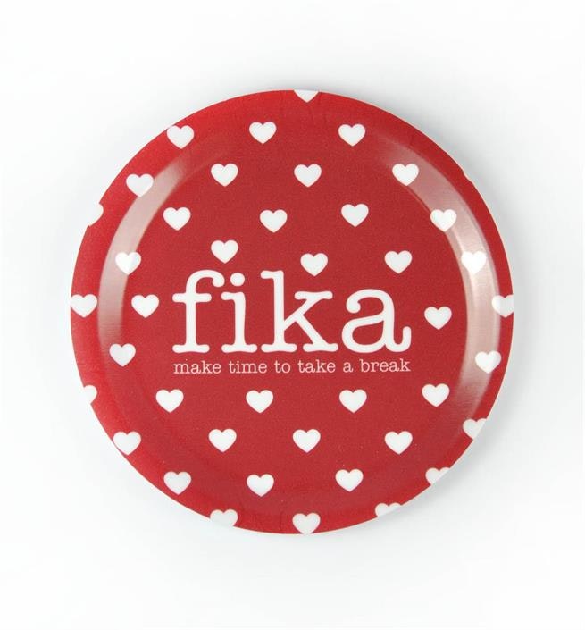 Glasunderlägg kant, Make time Fika, hjärtan