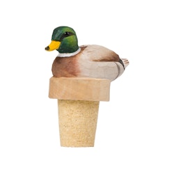 Bottle cap Grass duck, hand carved in wood