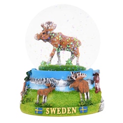Vattenglob stående älg Sweden (65mm)
