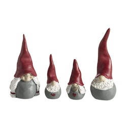 Decorative Santa Friends, 4 pcs H.3.5-7cm