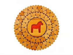 Coaster hearts, dala horse
