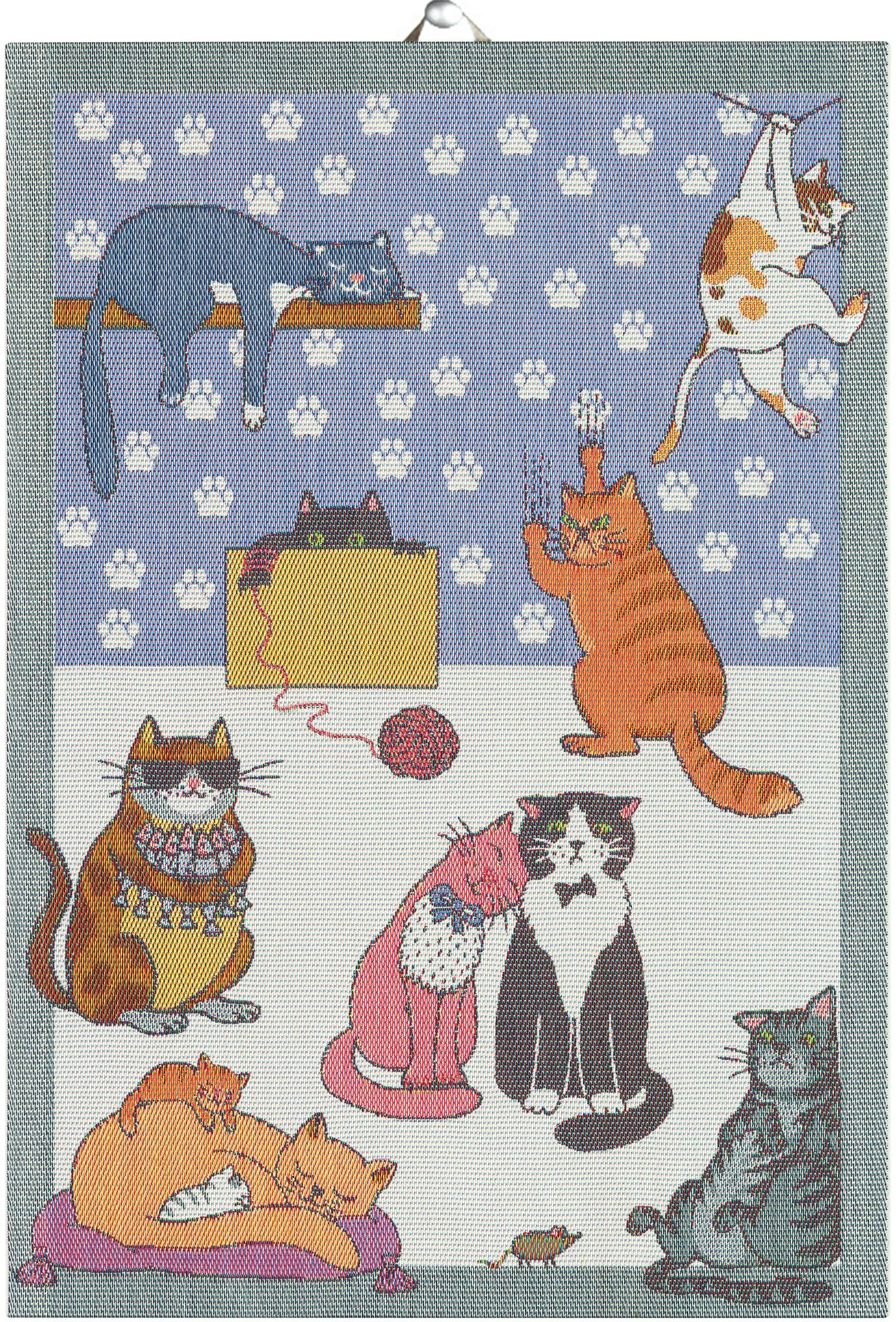 Cats fun handduk 35X50, 100% Ekologisk Bomull