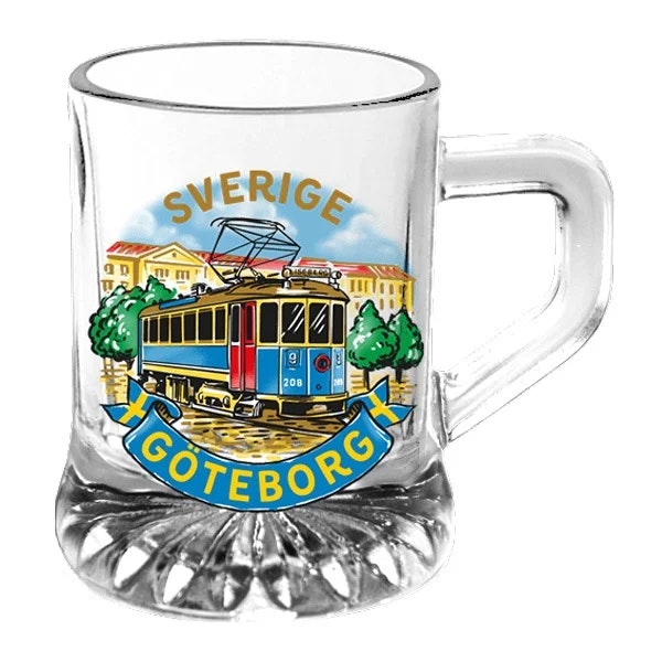 Shotglas med handtag, Göteborg Spårvagn