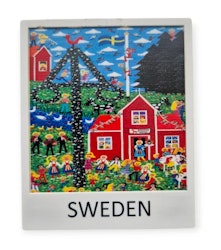 Sverige fest 3D magnet