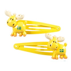 Hair clip moose yellow