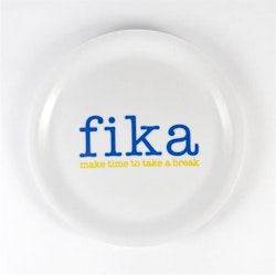 Glasunderlägg kant, Make time Fika, vit