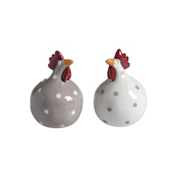 Salt och Peppar Höna beige 2-p, H.8cm