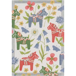 Blomsterhäst, handduk 35X50, 100% Ekologisk Bomull
