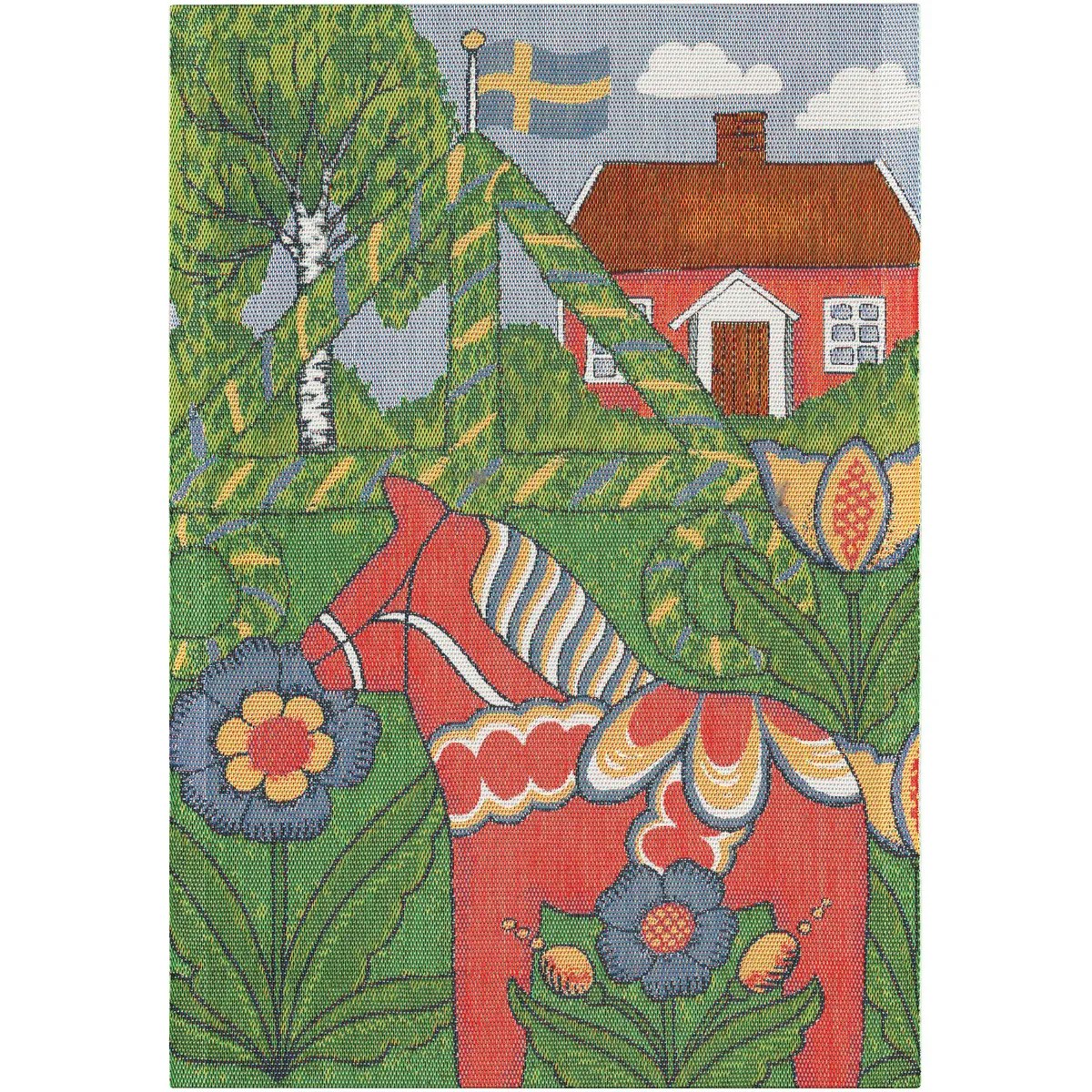 Folkfest handduk 35X50, 100% Ekologisk Bomull