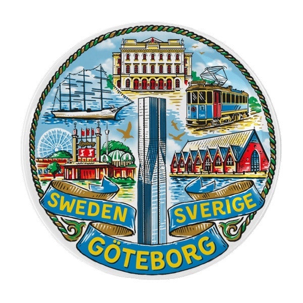 Magnet tallrik, Collage Göteborg
