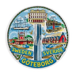 Magnet tallrik, Collage Göteborg