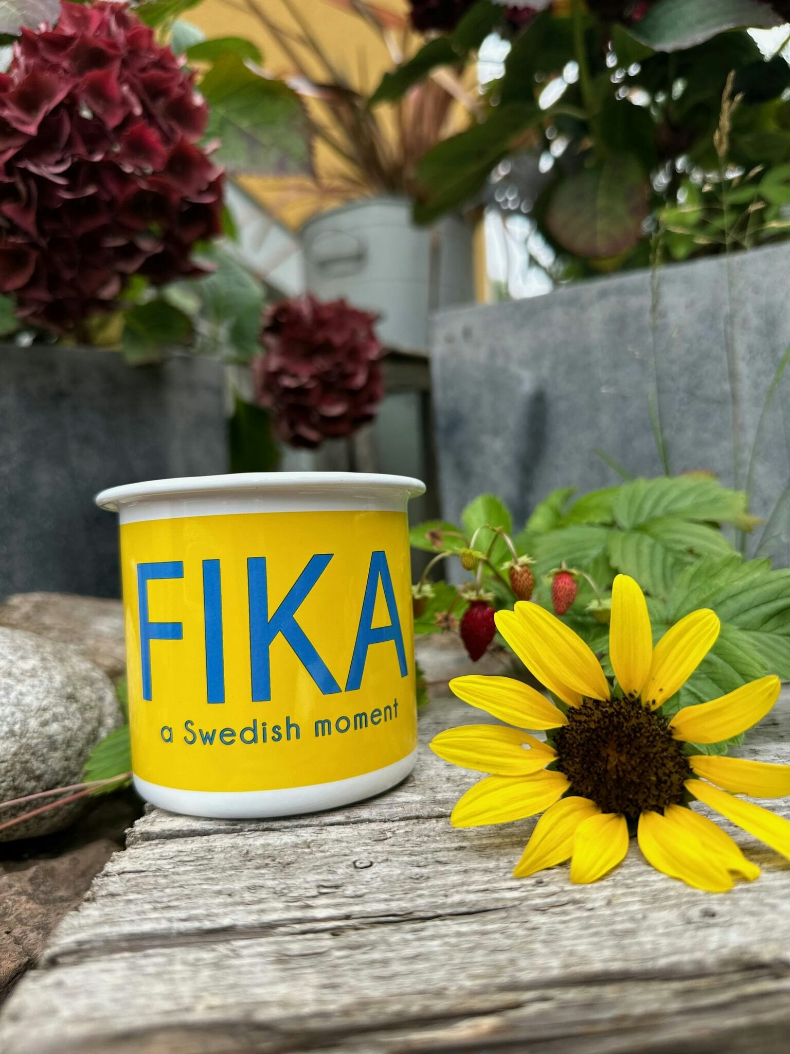 Emaljmugg, Fika swedish moment
