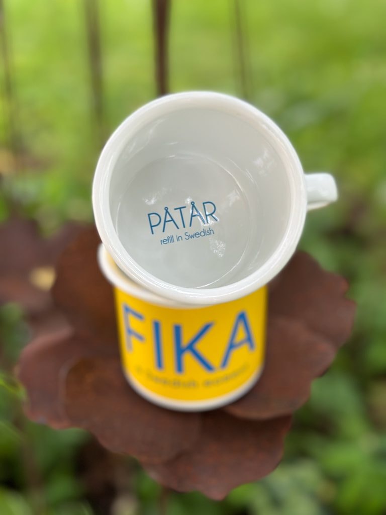 Emaljmugg, Fika swedish moment