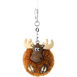 Nyckelring älg Pompom