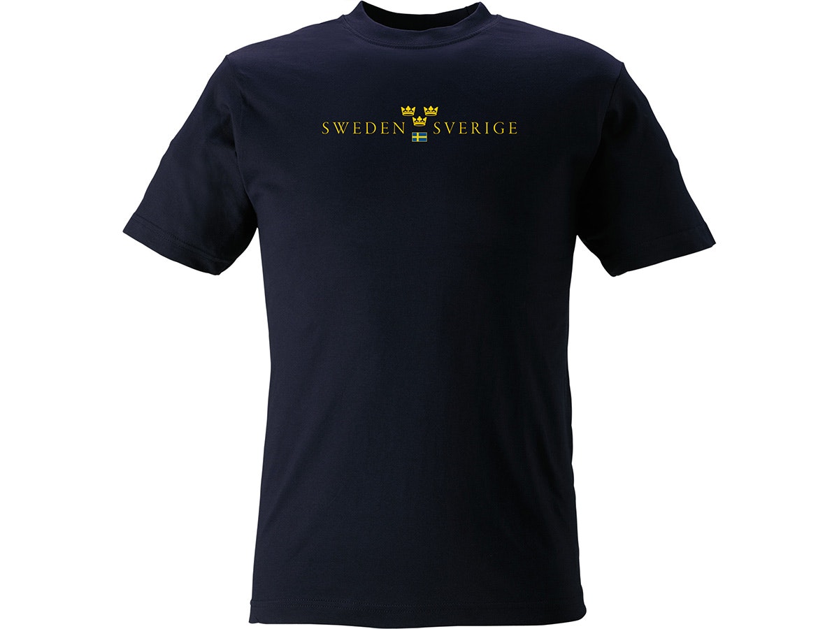 T-shirt, Sverige, 3-kronor, Marinfärg
