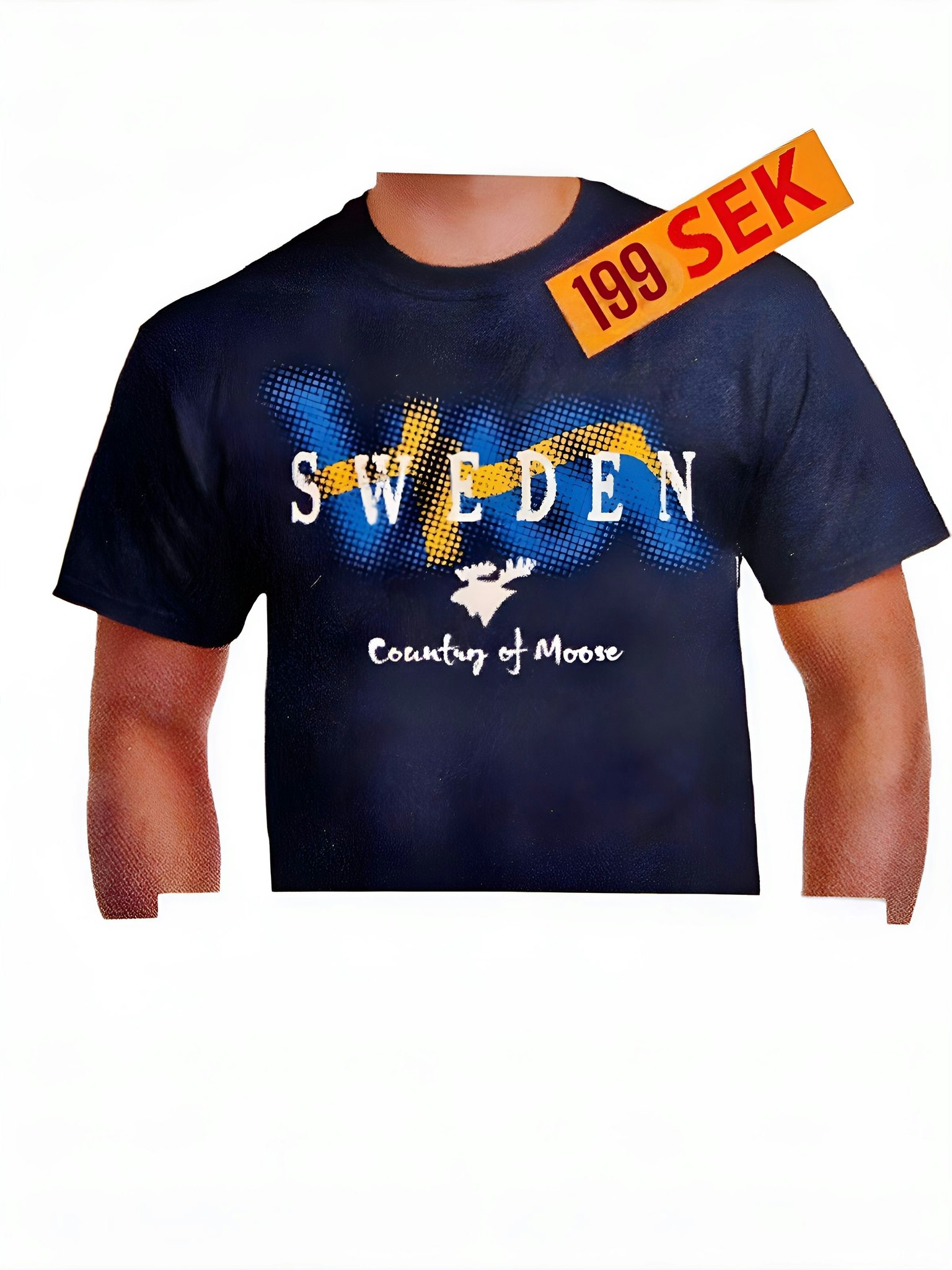 T-shirt, Moose, Sweden, Marin färg
