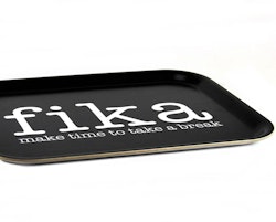 Tray make time FIKA Black/white