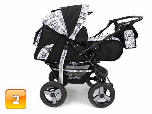 Barnvagn,Liggdel + Bilbarnstol + Babylift - 3in1 KAMIL