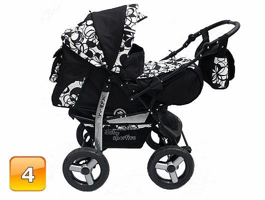 Barnvagn,Liggdel + Bilbarnstol + Babylift - 3in1 KAMIL