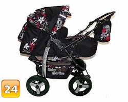 Barnvagn,Liggdel + Bilbarnstol + Babylift - 3in1 KAMIL