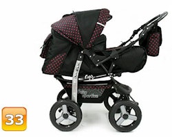 Barnvagn,Liggdel + Bilbarnstol + Babylift - 3in1 KAMIL