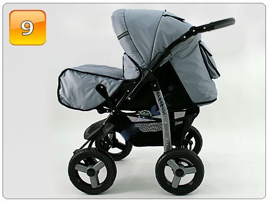 Barnvagn,Liggdel + Sittdel + Bilbarnstol + Babylift - 4in1 DYNAMIC