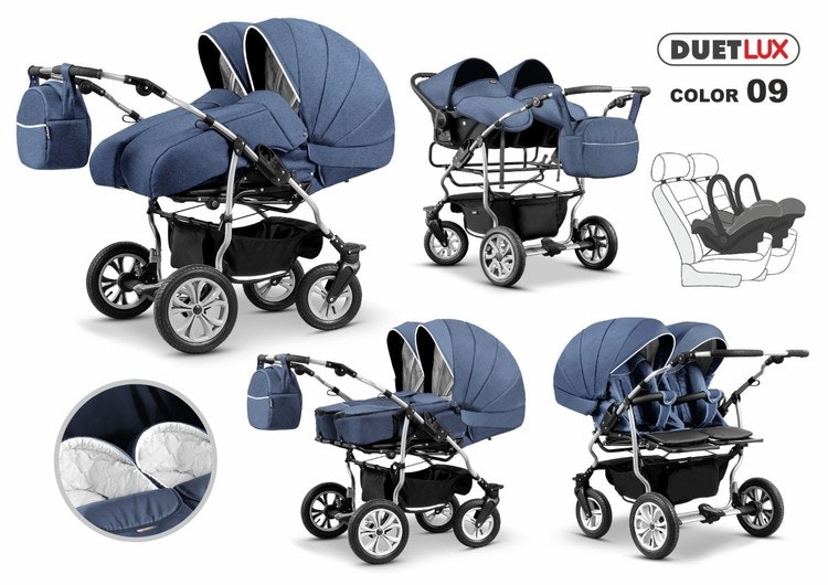 Syskonbarnvagn 6in1 DUET LUX TWIN