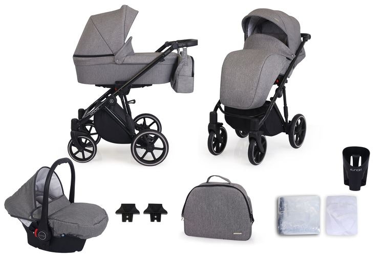 Barnvagn,Liggdel + Bilbarnstol + Sittdel - 3in1 Molto - sweetbaby.se