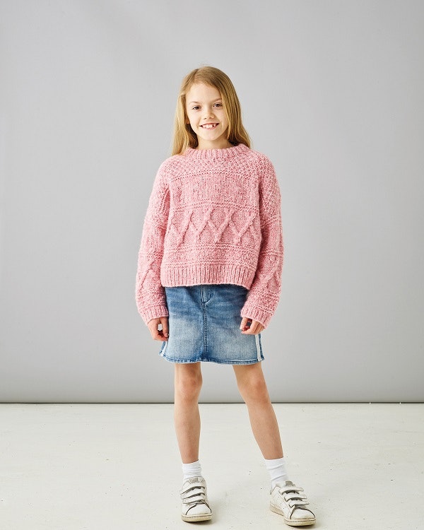 Oversize sweater med struktur 8962106