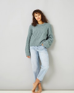 Oversize sweater med struktur 8962105