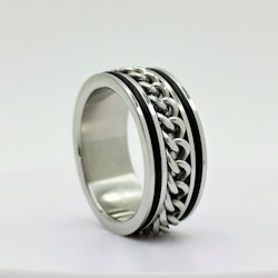 Chic Chain Leather Stainless Steel Ring - SWEVALI