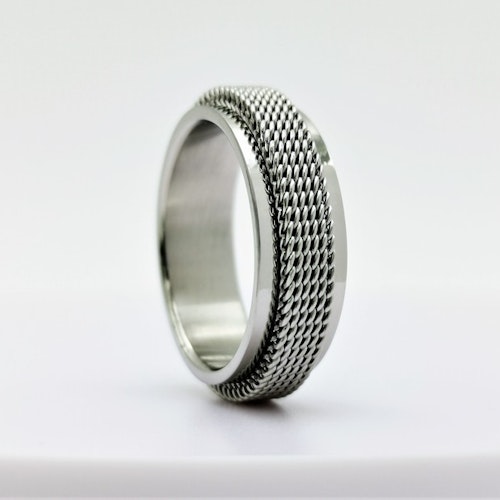 Network Style Stainless Steel Ring - SWEVALI