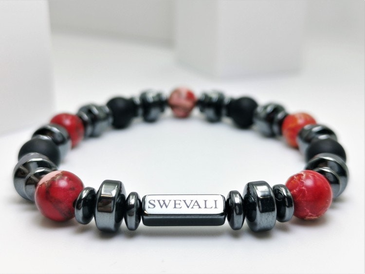 Fire &amp; Metal Pearl Bracelet - SWEVALI