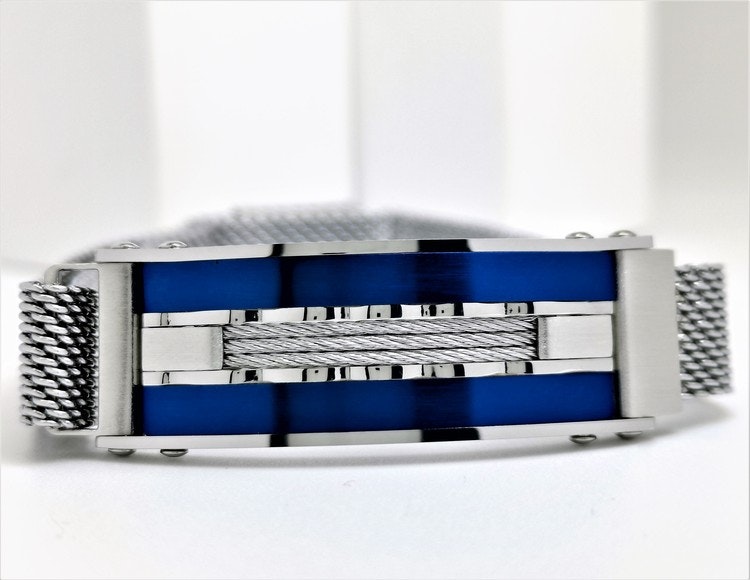 Confident Blue Metal Bracelet Men - SWEVALI