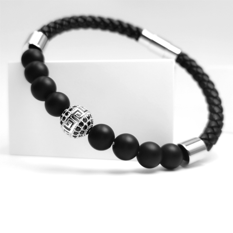 December Star Leather Pearl Bracelet Men - SWEVALI