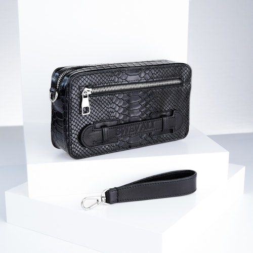 Leather Clutch Bag &quot;Sneaky Luxury Trace&quot; Mini Charm - SWEVALI