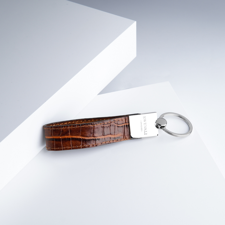 Leather Key Holder "Croco Sahara" the key from swevali