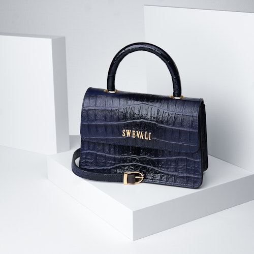 Luxury Leather Bags  Set “Coco Blue Night” - SWEVALI