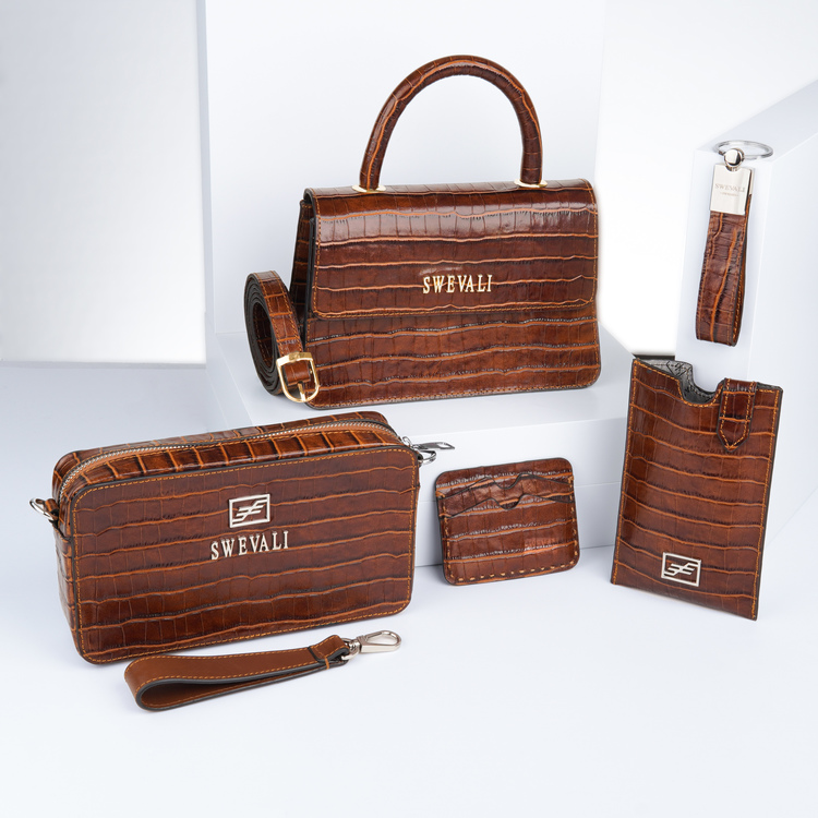 Luxury Leather Bags Set “Coco Sahara” - SWEVALI