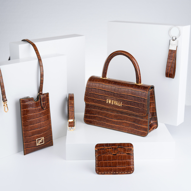 Lady Leather Bags Set “Coco Sahara” - SWEVALI