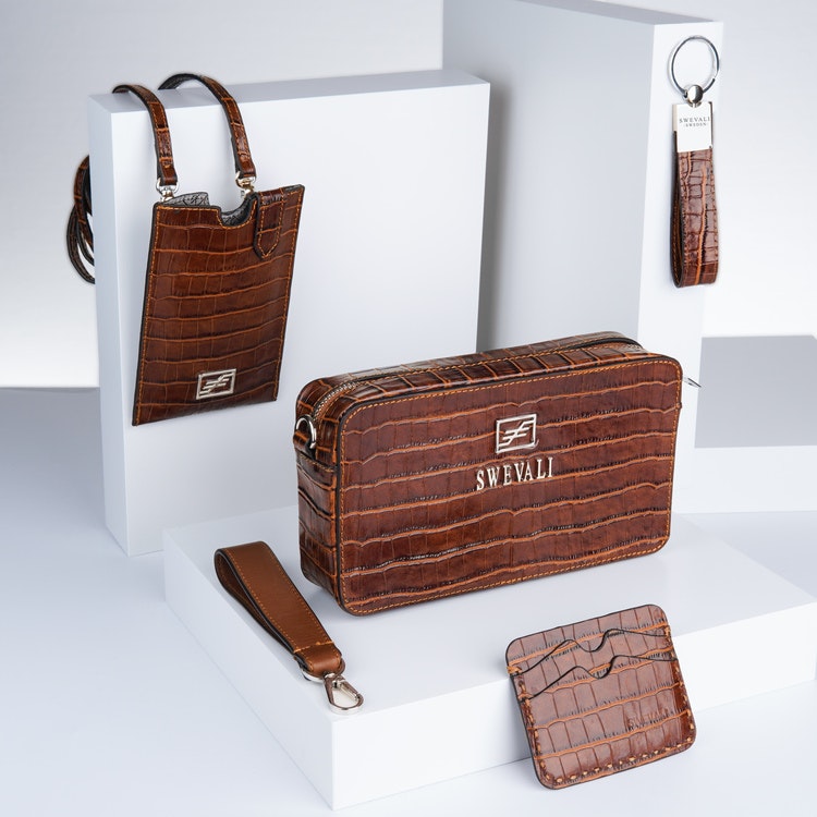 Business Class Leather Bags Set “Coco Sahara” - SWEVALI