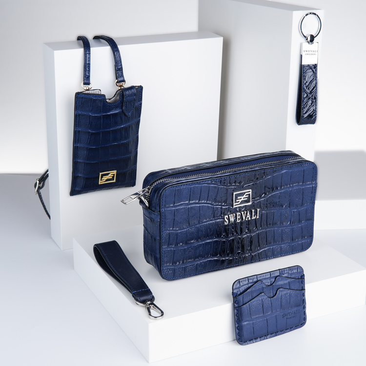 Business Class Leather Bags Set “Coco Blue Night” - SWEVALI