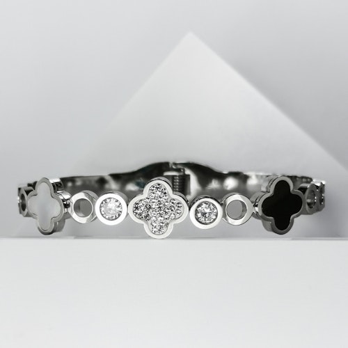 Clover Elegance Snappy Silver Edition Armband - SWEVALI