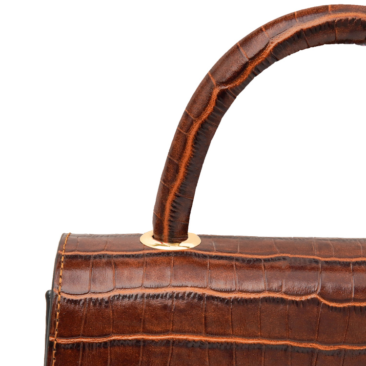 Leather sling bag "Croco Sahara" The classy