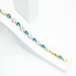 Crystal River Ombre Blue Gold Edition Armband - SWEVALI