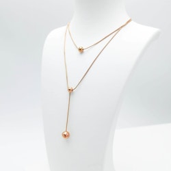 Prestige Beauty Orbits Rose Gold Necklace - SWEVALI