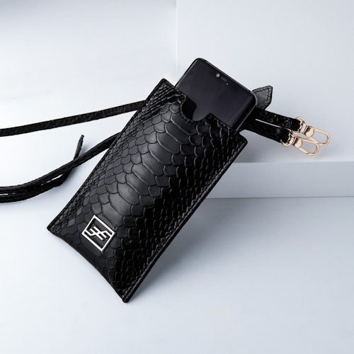 Leather Sling Phone Pouch &quot;Sneaky Luxury Trace&quot; The Daily - SWEVALI