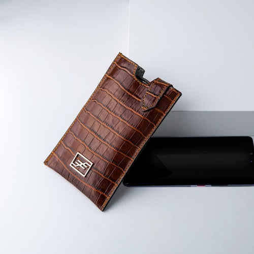 Leather Sling Phone Pouch &quot;Coco Sahara&quot; The Daily - SWEVALI