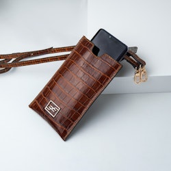 Leather Sling Phone Pouch "Coco Sahara" The Daily - SWEVALI