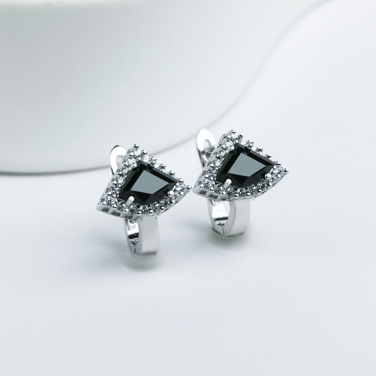 1 - Deep Orchid Stone Silver Örhänge 925 Modern and trendy earings and women jewelry and accessories